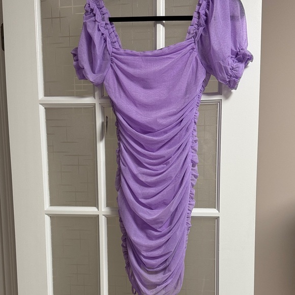 Hot Miami styles Purple Ruched Dress - Picture 4 of 6